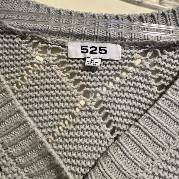 525 America Light Gray Knit Cardigan - Picture 2 of 4